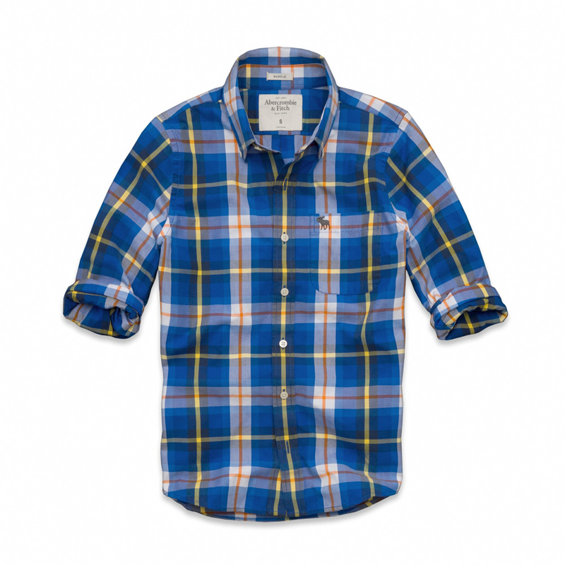 Abercrombie Fitch Hombres Necesidad Algodón Camisa AF6912